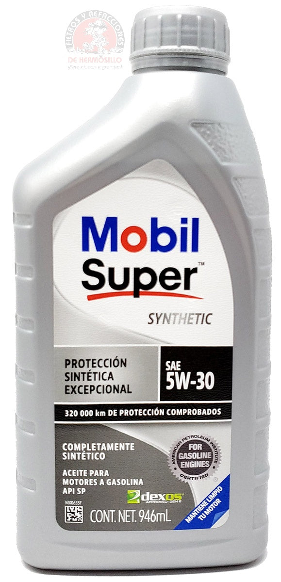 Aceite 5W30 Sintético 100% 946ml Presentación Oficial Mobil