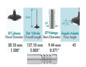 VALVULA ADMISION Charger Dart Scamp Barracuda Satellite Fury