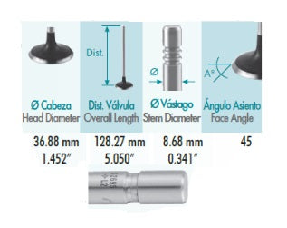 VALVULA ESCAPE F-100 F-150 F-250 F-350 FAIRMON MAVERICK