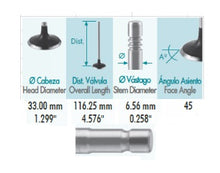 Cargar imagen en el visor de la galería, Valvula escape NISSAN SENTRA L4 1.6L 12V SOHC (89-90)