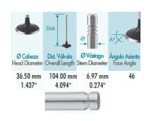 Cargar imagen en el visor de la galería, VALVULA ESCAPE CHEVROLET ASTRA L4 2.0L SOHC 8V (04-06)