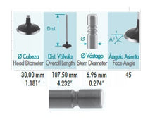 Cargar imagen en el visor de la galería, VALVULA ESCAPE ISUZU 3.0L 4JJ1-TC &quot;DIESEL &quot; ELF200 / ELF300