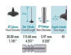 VALVULA ESCAPE AVENGER CARAVAN CHARGER DURANGO VOYAGER