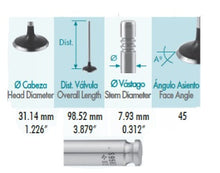 Cargar imagen en el visor de la galería, VALVULA ESCAPE VOLKSWAGEN CARIBE 1.6L 1600 SOHC 8V (77-85).