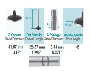 VALVULA ESCAPE D-250 D-350 D-600 DART MAGNUM MONACO PICKUP