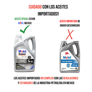 Aceite 5W30 Sintético 100% 5 lts Presentación Oficial Mobil