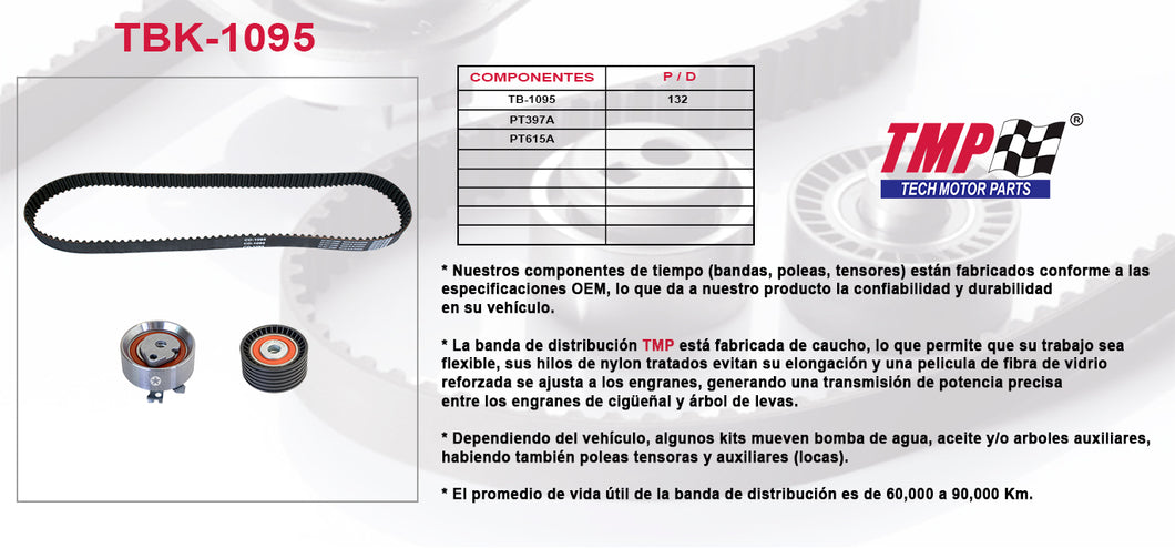 KIT DISTRIBUCION PLATINA APIRO RENAULT CLIO KANGOO