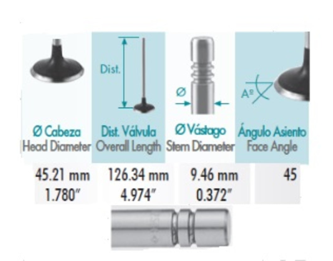 VALVULA ADMISION Charger Dart Scamp Barracuda Satellite Fury