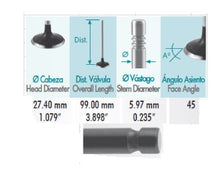 Cargar imagen en el visor de la galería, Valvula admision HYUNDAI ACCENT VERNA 1.5L SOHC 12V (03-06)