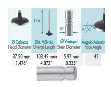 Cargar imagen en el visor de la galería, VALVULA ADMISION TOYOTA 4RUNNER T100 TACOMA