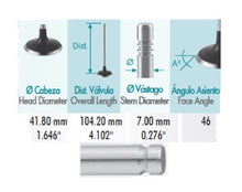 Cargar imagen en el visor de la galería, VALVULA ADMISION CHEVROLET ASTRA L4 2.0L SOHC 8V (04-06)