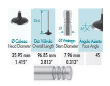 Cargar imagen en el visor de la galería, VALVULA ADMISION CRAFTER DIESEL L4 2.5L SOHC 10V (08-11)