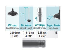 Cargar imagen en el visor de la galería, VALVULA ADMISION HONDA CIVIC L4 1.8L R18A1 SOHC (06-11).