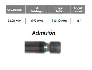 Valvula Admision Mitsubishi L200 L4 2.5L 16V Dohc (08-15)