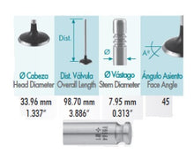 Cargar imagen en el visor de la galería, VALVULA ADMISION VOLKSWAGEN CARIBE 1.6L 1600 SOHC 8V (77-85)