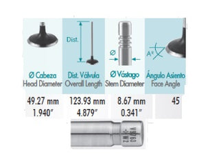 Valvula admision BLAZER CAPRICE CHEVY EXPRESS IMPALA SONORA