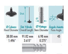 Cargar imagen en el visor de la galería, Valvula admision DERBY 1.8L (97-07) - POINTER 1.8L (98-09)