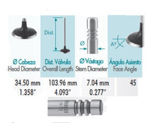 Cargar imagen en el visor de la galería, VALVULA ADMISION FIESTA KA L4 1.3L OHV 8V (98-02) HCS ENDURA