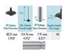 Cargar imagen en el visor de la galería, Valvula admision DAKOTA CHEROKEE COMANCHE SAHARA WRANGLER